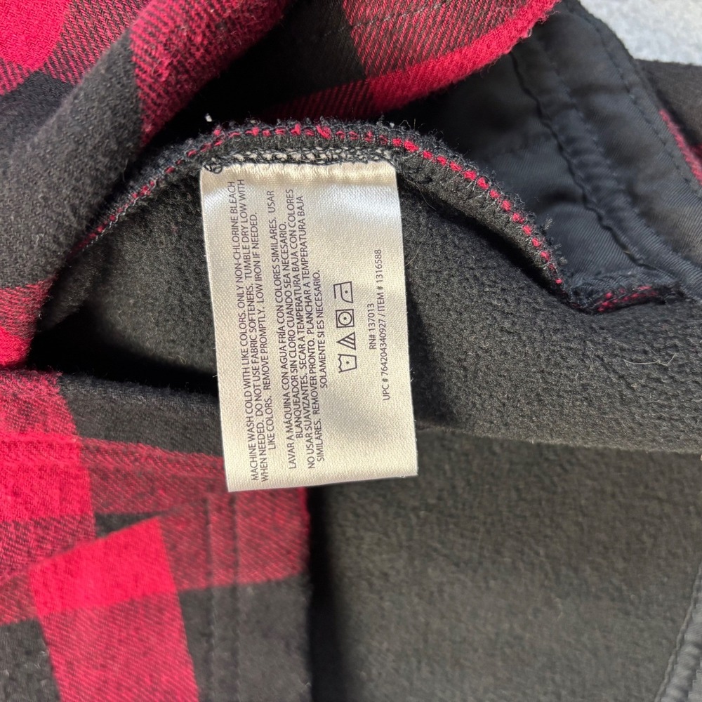ORVIS Buffalo Plaid Fleece Lined Shirt Jacket Shacket  Red Black Women Size S CH - Picture 9 of 13